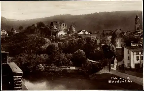 Ak Elsterberg an der Weißen Elster, Blick auf die Ruine