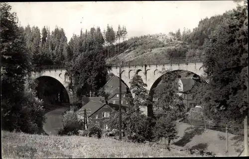 Ak Wurzbach in Thüringen, Viadukt im Sormitztal