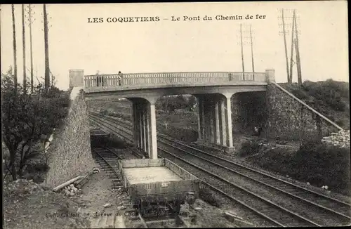 Ak Bondy Seine Saint Denis, Le Pont du Chemin de Fer