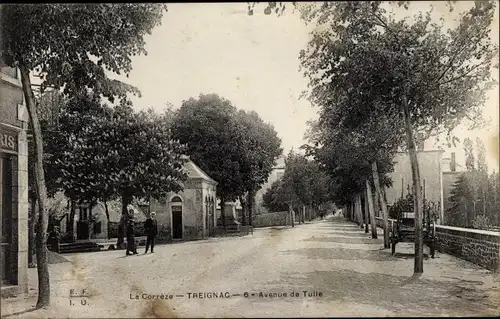 Ak Treignac Correze, Avenue de TUlle