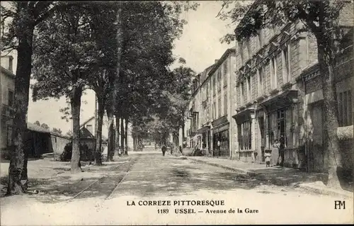 Ak Ussel Correze, Avenue de la Gare