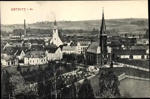 Ak Ostritz in Sachsen, Gesamtansicht