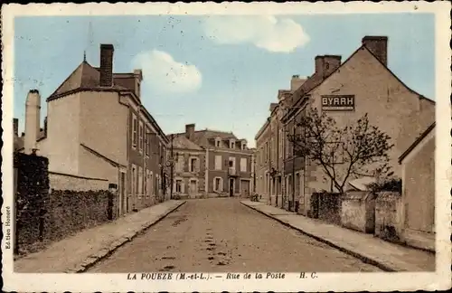 Ak La Poueze Maine-et-Loire, Rue de la Poste