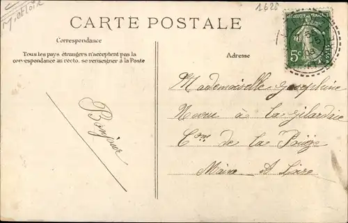 Buchstaben Ak La Poueze Maine-et-Loire, Amitié, Blumengruss