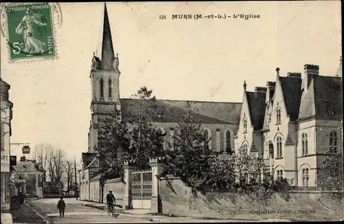 Ak Murs Maine et Loire, Kirchpartie