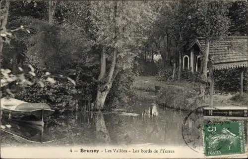 Ak Brunoy Essonne, Les Vallees, Les Bords de l'Yerres