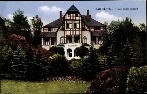 Ak Bad Elster im Vogtland, Haus Sachsengrün