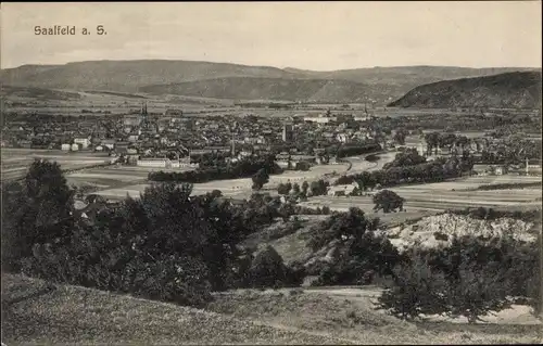 Ak Saalfeld an der Saale Thüringen, Gesamtansicht