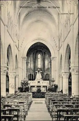 Ak Bougival Yvelines, Interieur de l'Eglise