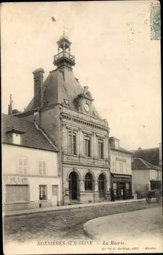 Ak Bonnières-sur-Seine Yvelines, La Mairie