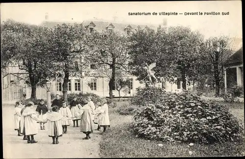 Ak Villepinte Seine-Saint-Denis, Sanatorium, Devant le Pavillon Sud