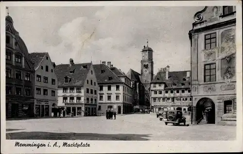 Ak Memmingen in Schwaben, Marktplatz