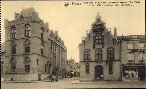 Ak Furnes Westflandern, Ancienne maison des Officers espagnols, F. Vercruysse