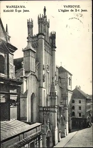 Ak Warszawa Warschau Polen, Kosciol Swietego Jana, St. Johannes Kirche