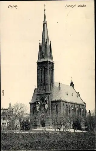 Ak Ostritz in Sachsen, Evangelische Kirche