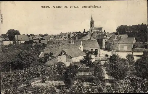 Ak Vern Maine et Loire, Gesamtansicht