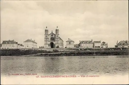 Ak Saint Clément Maine-et-Loire, Teilansicht