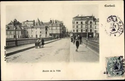 Ak Corbeil Essonne, Entree de la Ville