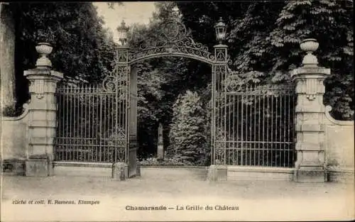 Ak Chamarande Essonne, La Grille du Chateau