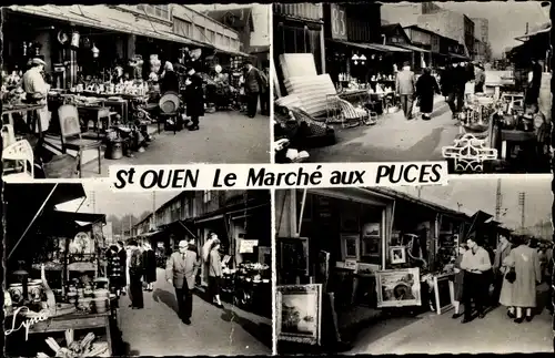 Ak Saint Ouen Seine Saint Denis, Le Marche aux Puces