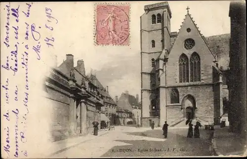 Ak Dijon Côte d'Or, Eglise St Jean