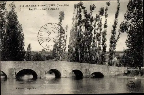 Ak Sainte-Marie-sur-Ouche Côte-d’Or, Le Pont sur l'Ouche