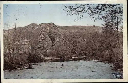 Ak Merlines Correze,, Le Chavanon, La Prise d'eau de Raby