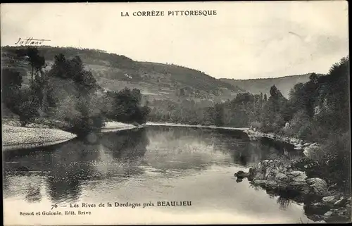 Ak Beaulieu Correze, Les Rives de la Dordogne