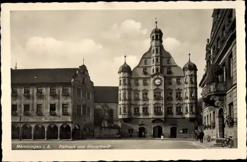 Ak Memmingen in Schwaben, Rathaus und Steuerhaus