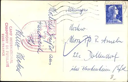 Ak Champigny-la-Futelaye Eure, Camp international, Soldatengräber