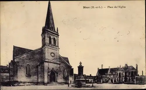 Ak Mazé Maine-et-Loire, Place de l'Église