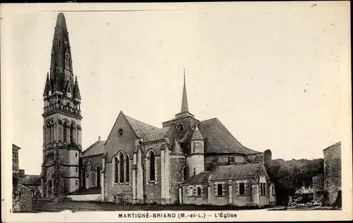 Ak Martigné Briand Maine et Loire, L'Église