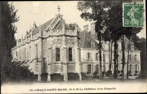 Ak Chalo Saint Mars Essonne, Le Chateau, La Chapelle