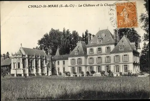 Ak Chalo Saint Mars Essonne, Le Chateau, La Chapelle