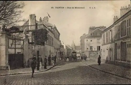 Ak Pantin Seine Saint Denis, Rue de Montreuil