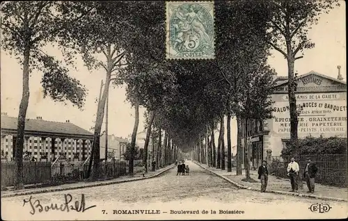 Ak Romainville Seine Saint Denis, Boulevard de la Boissiere