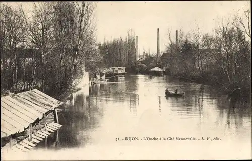 Ak Dijon Côte d'Or, L'Ouche a la Cite Mennevalle
