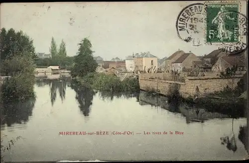 Ak Mirebeau sur Bèze Cote d'Or, Les rives de la Beze