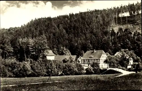 Ak Weida in Thüringen, alter Eisenhammer, Wald