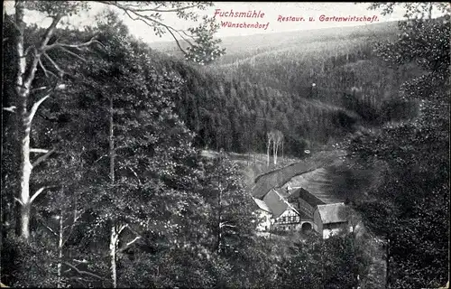 Ak Wünschendorf Elster Thüringen, Gasthaus zur Fuchsmühle