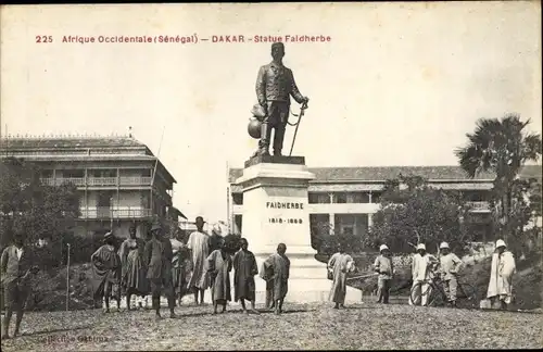 Ak Dakar Senegal, Statue Faldherbe