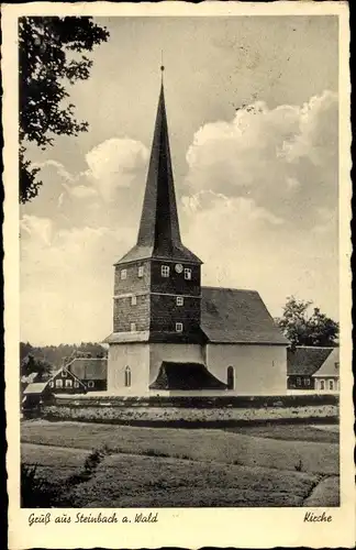 Ak Steinbach am Wald in Oberfranken, Kirche