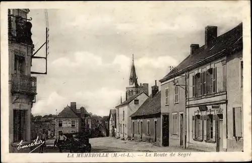 Ak La Membrolle sur Choisille Maine et Loire, La Route de Segré