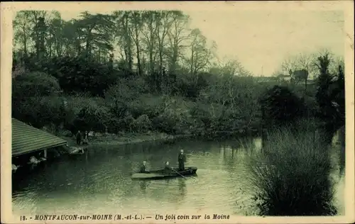 Ak Montfaucon sur Moine Maine et Loire, Un joli coin sur la Moine