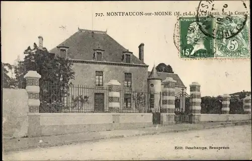 Ak Montfaucon sur Moine Maine et Loire, Château de la Cour