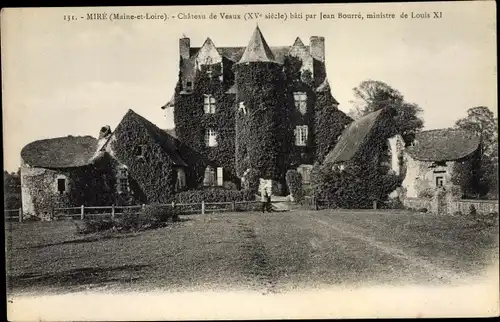 Ak Miré Maine et Loire, Château de Veaux