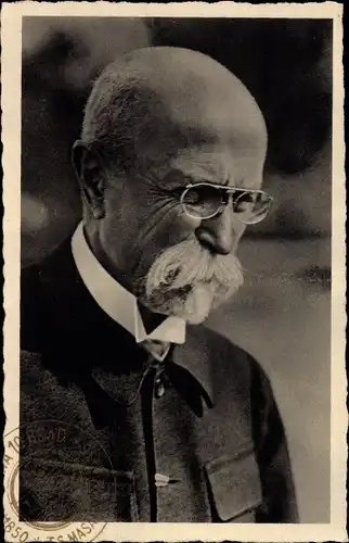 Ak Tomáš Garrigue Masaryk, Staatspräsident der Tschechoslowakei, Portrait