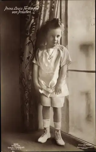 Ak Prinz Louis Ferdinand von Preußen, Kinderportrait