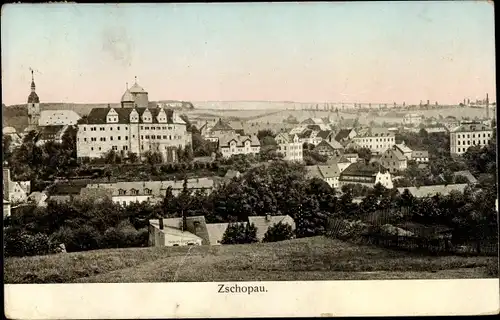 Ak Zschopau im Erzgebirge Sachsen, Stadtbild