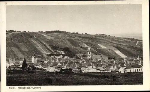 Ak Riquewihr Reichenweier Elsass Haut Rhin, Panorama vom Ort